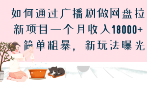 如何通过广播剧做网盘拉新项目一个月收入18000 ，简单粗暴，新玩法曝光-墨痕微课