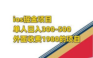 iso掘金小游戏单人 日入300-500外面收费1980的项目【揭秘】-墨痕微课