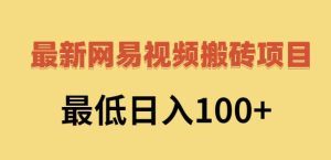 2022网易视频搬砖赚钱,日收益120(视频教程 文档)-墨痕微课