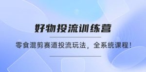 好物推广投流训练营:零食混剪赛道投流玩法,全系统课程-墨痕微课