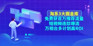 淘系3大掘金库：免费获百万推荐流量 短视频连怼爆流 万相台多计划高ROI-墨痕微课