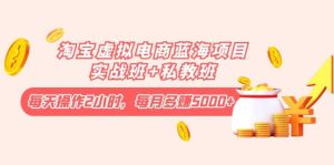 淘宝虚拟电商蓝海项目实战班 私教班-墨痕微课