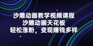沙雕动画教学视频课程,沙雕动画天花板,轻松涨粉,变现赚钱多样-墨痕微课