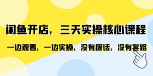 闲鱼开店,三天实操核心课程,一边观看,一边实操,没有废话,没有套路-墨痕微课