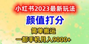 最新小红书颜值打分玩法,日入300 闭环玩法-墨痕微课