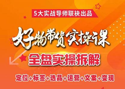 抖音好物带货实操课,全盘拆解抖音好物带货号全套流程打法-墨痕微课