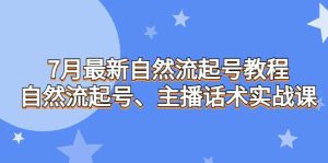 7月最新自然流起号教程,自然流起号、主播话术实战课-墨痕微课