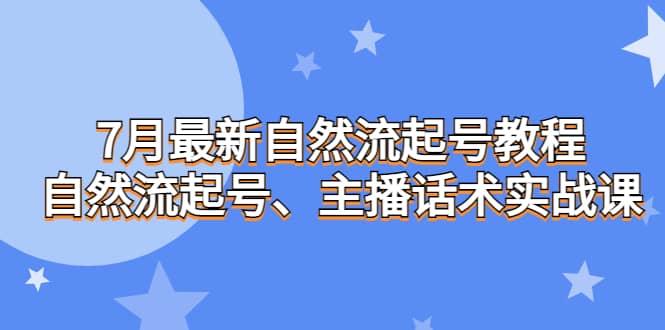 7月最新自然流起号教程，自然流起号、主播话术实战课-墨痕微课