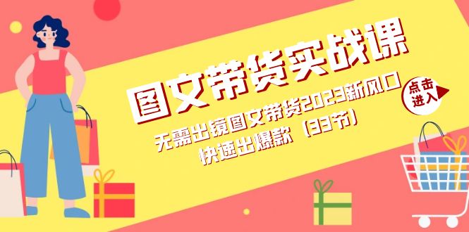 图文带货实战课：无需出镜图文带货2023新风口，快速出爆款（33节）-墨痕微课