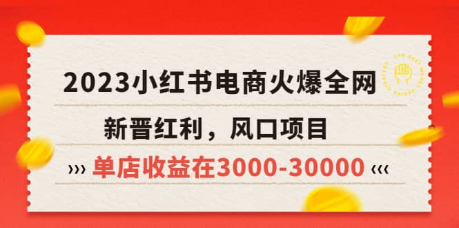 2023小红书电商火爆全网,新晋红利,风口项目,单店收益在3000-30000-墨痕微课