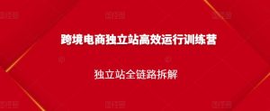 跨境电商独立站高效运行训练营,独立站全链路拆解-墨痕微课