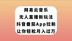网易云音乐无人直播新玩法，抖音番茄APP拉新，让你轻松月入过万-墨痕微课