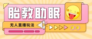 最新抖音快手蓝海无人直播胎教助眠玩法，轻松引爆直播间【教程 软件 素材】-墨痕微课
