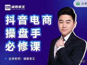 诸葛老王-抖音电商操盘手必修课:顶层设计,起号破局,爆款运营,数据分析-墨痕微课