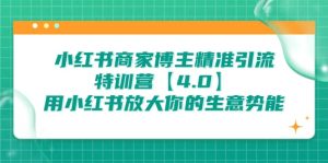 小红书商家 博主精准引流特训营【4.0】用小红书放大你的生意势能-墨痕微课