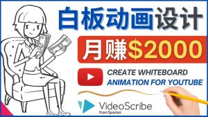 创建白板动画（WhiteBoard Animation）YouTube频道，月赚2000美元-墨痕微课