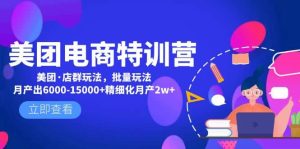 美团电商特训营:美团·店群玩法,无脑铺货-墨痕微课