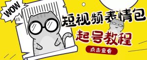 外面卖1288快手抖音表情包项目,按播放量赚米-墨痕微课