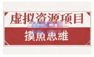 摸鱼思维·虚拟资源掘金课,虚拟资源的全套玩法 价值1880元-墨痕微课
