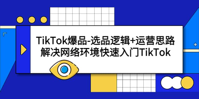 TikTok爆品-选品逻辑 运营思路:解决网络环境快速入门TikTok-墨痕微课