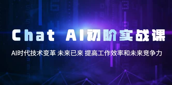 Chat AI初阶实战课,AI时代技术变革 未来已来 提高工作效率和未来竞争力-墨痕微课