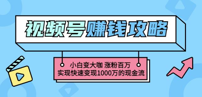 玩转微信视频号赚钱:小白变大咖涨粉百万实现快速变现1000万的现金流-墨痕微课