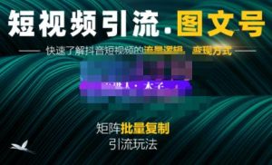 蟹老板·短视频引流-图文号玩法超级简单,可复制可矩阵价值1888元-墨痕微课