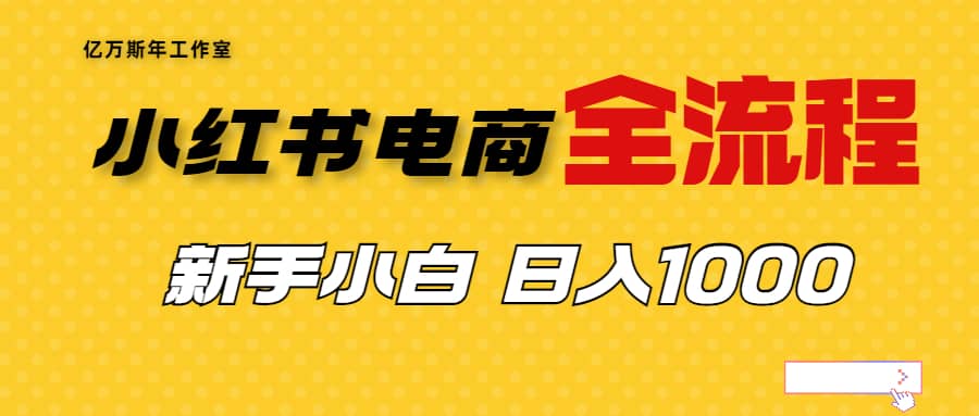 外面收费4988的小红书无货源电商从0-1全流程,日入1000+-墨痕微课