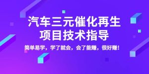 汽车三元催化再生项目技术指导,简单易学,学了就会,会了能赚,很好赚!-墨痕微课