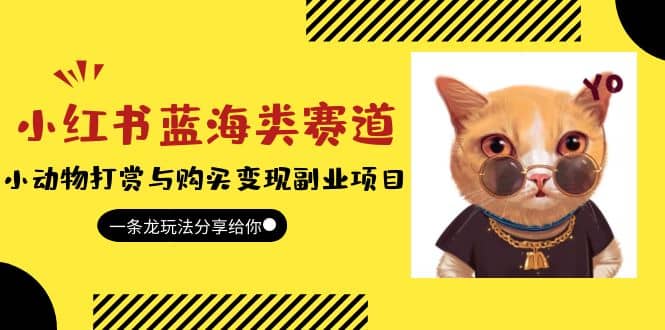 小红书蓝海类赛道:小动物打赏与购买变现副业项目,一条龙玩法分享给你-墨痕微课