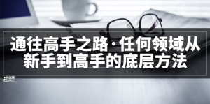 <通往高手之路·任何领域从新手到高手的底层方法>完结-墨痕微课