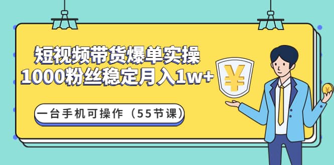 短视频带货爆单实操:一台手机可操作(55节课)-墨痕微课