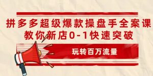 拼多多超级爆款操盘手全案课,教你新店0-1快速突破,玩转百万流量-墨痕微课