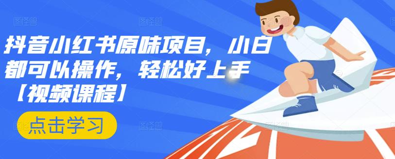 抖音小红书原味项目,小白都可以操作,轻松好上手【视频课程】-墨痕微课