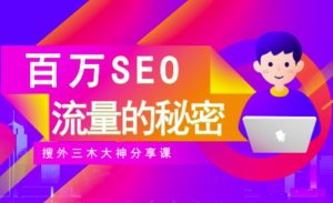 SEO实操培训:玩转百万SEO流量,助力站长快速提升流量(搜外三木大神分享课)-墨痕微课