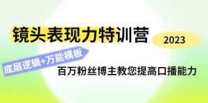 镜头表现力特训营:百万粉丝博主教您提高口播能力,底层逻辑 万能模板-墨痕微课