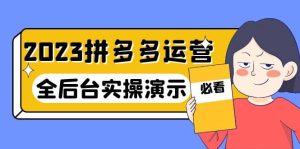 2023拼多多·运营:14节干货实战课,拒绝-口嗨,全后台实操演示-墨痕微课