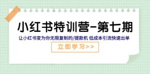 小红书特训营-第七期 让小红书变为你无限复制的/提款机 低成本引流快速出单-墨痕微课