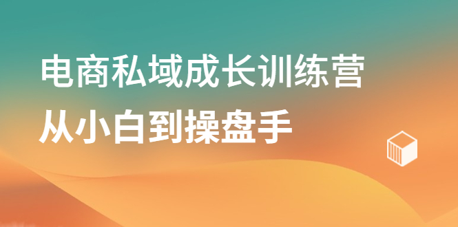 电商私域成长训练营,从小白到操盘手-墨痕微课