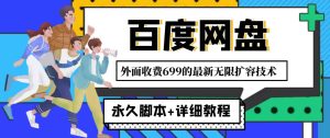 外面收费699的百度网盘无限扩容技术,永久JB 详细教程,小白也轻松上手-墨痕微课