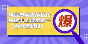 抖音搜索置顶优化,不讲废话,事实说话价值599元-墨痕微课
