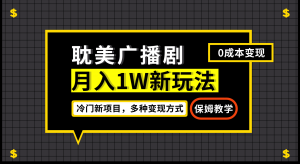 月入过万新玩法，耽美广播剧，变现简单粗暴有手就会-墨痕微课