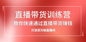 直播带货训练营,教你快速通过直播带货赚钱,打造百万级直播间-墨痕微课