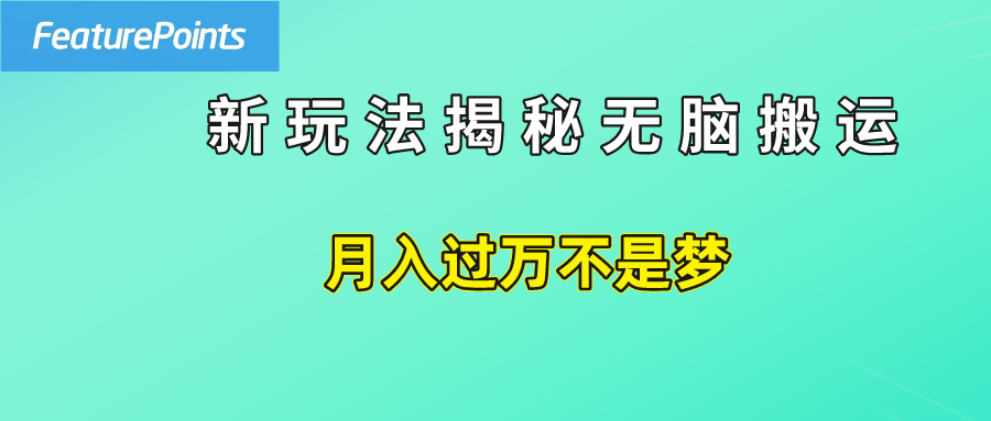 简单操作，每天50美元收入，搬运就是赚钱的秘诀！-墨痕微课