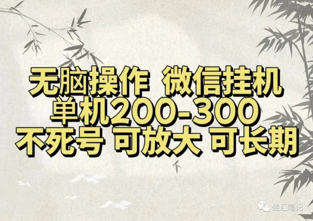 无脑操作微信视频号挂机单机200-300一天，不死号，可放大，工作室实测-墨痕微课