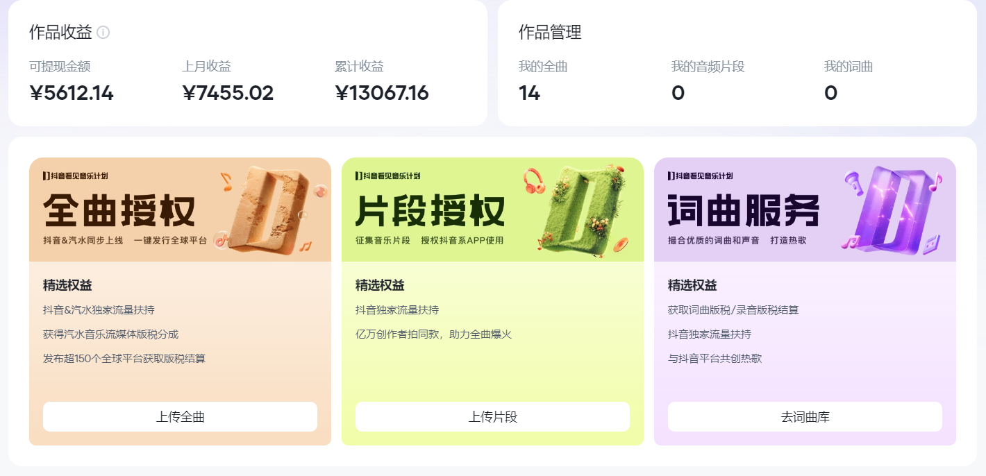 图片[1]-汽水音乐人计划自撸玩法保底月入4000+-墨痕微课