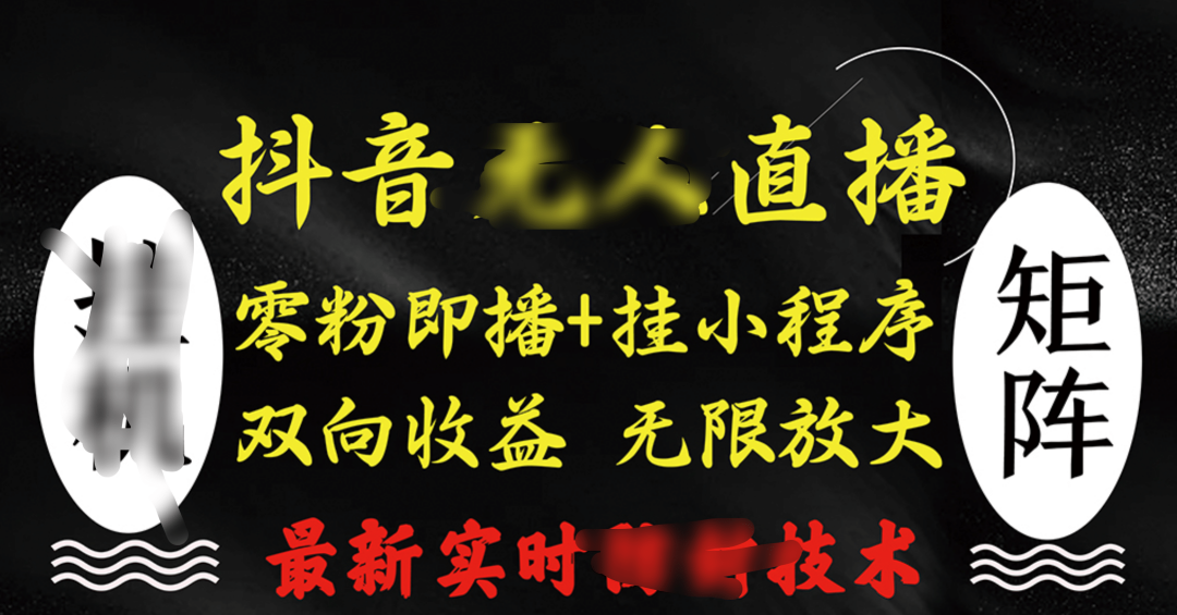 抖音无人直播最新独家玩法,小雪花+撸音浪双向收益,可矩阵放大-墨痕微课