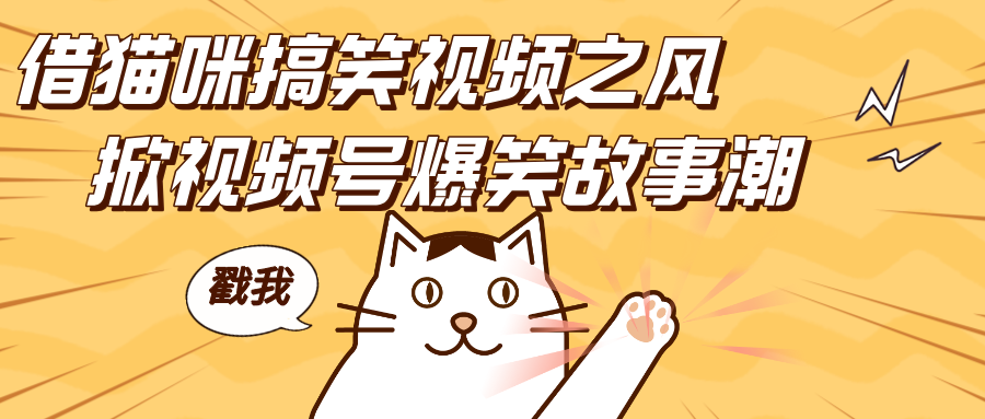 借猫咪搞笑视频之风,掀视频号爆笑故事潮,轻松日赚四位数,开启无门槛赚钱新体验!-墨痕微课