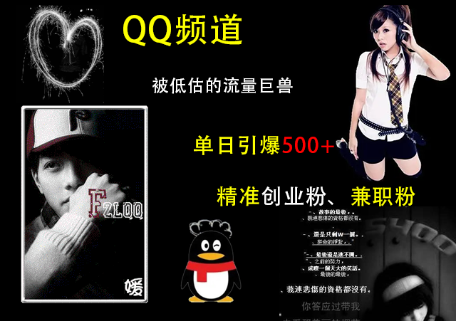 QQ频道,被低估的流量巨兽,单日引爆500+精准创业粉、兼职粉的引流秘籍-墨痕微课