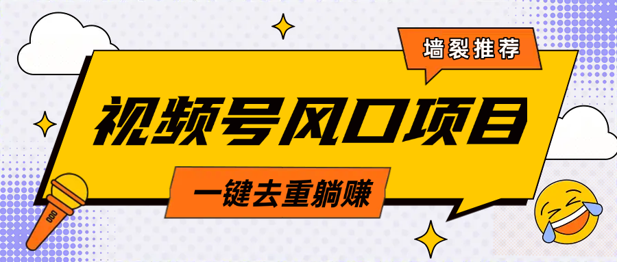 视频号风口蓝海项目,中老年人的流量密码,简单无脑,一键去重,轻松月入过万-墨痕微课